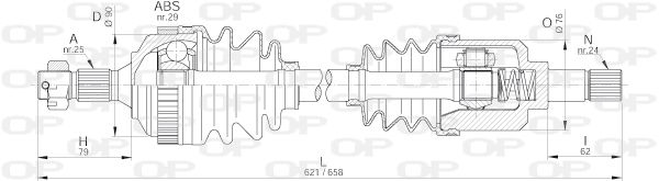 OPEN PARTS Vetoakseli DRS6220.00